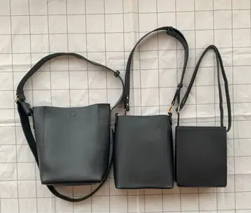 블랙 가죽 숄더백