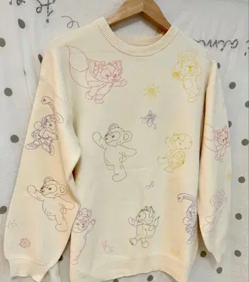 홍콩 디즈니 리나벨 더피 프렌즈 니트 긴팔 스웨터