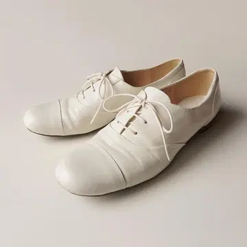 mulinsen 화이트 가죽 레이스업 슈즈 37