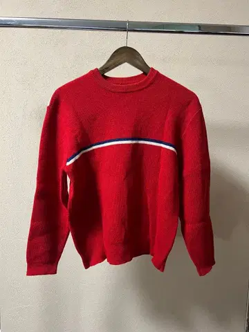 빈티지 울 니트 S 사이즈 상당 빨간색