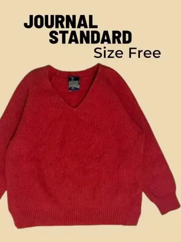 저널 스탠다드 해밀턴 라무 울 리브 니트 스웨터 V넥