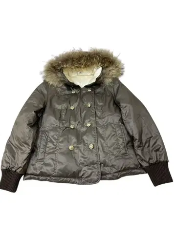 e472 22OCTOBRE 브라운 다운 자켓 퍼 포함