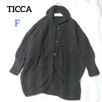 티카 핸드 케이블 니트 판초 가디건 돌먼 스탠드 카라