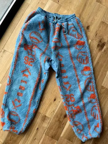 keboz 플리스 팬츠 L 파랑/오렌지