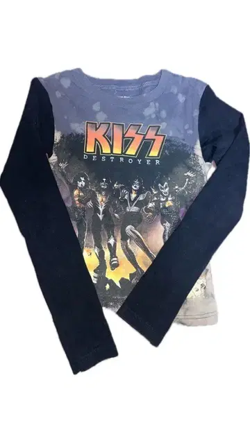 그런지 y2k 롱티 긴팔 피티티 KISS 펑크 밴드티