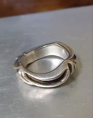 실버 925 유선형 반지