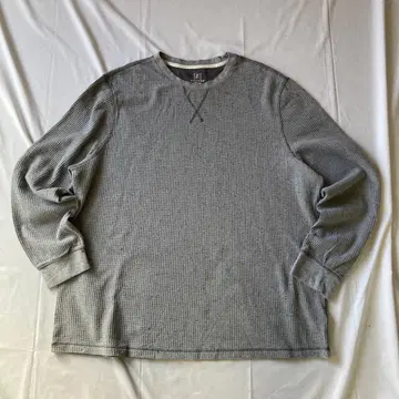 00s 써멀 롱T 와플 원단 그레이 그런지 Y2K 헤이세이 구제 의류