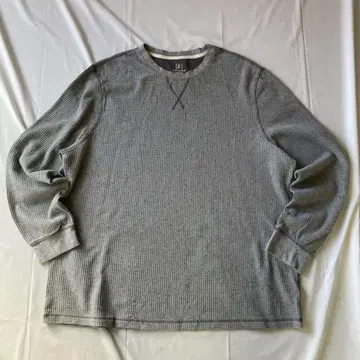 00s 써멀 롱T 와플 원단 그레이 그런지 Y2K 헤이세이 구제 의류