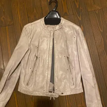 Gap 라이트 그레이 가죽 자켓 S 사이즈