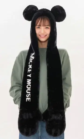 미키마우스 장갑 포함 모자