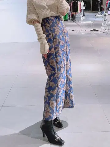 스나이델 자카드 내로우 스커트 사이즈 1 롱 스커트