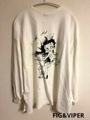 새상품 FIG&VIPER 피그&바이퍼 베티 부프 프린트 콜라보 롱T