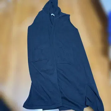 피플 트리 후드 부착 롱베스트 블랙