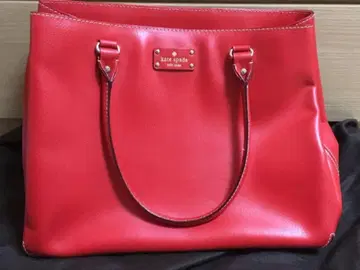 케이트 스페이드 가죽 토트백 레드
