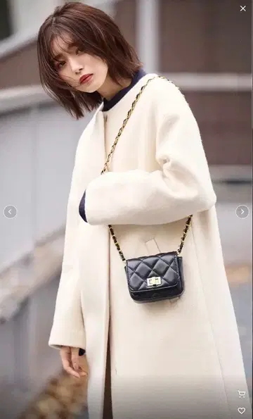 내추럴 뷰티 베이직 아이보리 노카라 코트