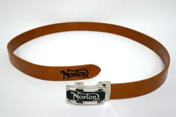 새상품 정품 Norton PU 자수 홀레스 벨트 카멜 L 261N8100