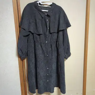 노안누 케이프 원피스 빅 사이즈 4L 그레이 그린 노안누