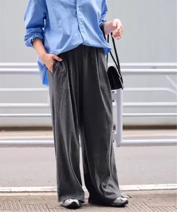 탑 골지 이지 팬츠