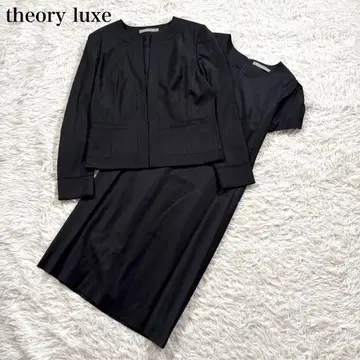 컨디션 최상 띠어리 럭스 셋업 수트 노카라 이그제큐티브