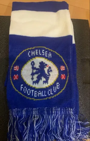 첼시 FC 머플러 파랑과 화이트