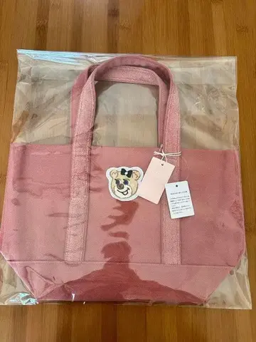 올드 테디걸 와펜 토트백 핑크 소