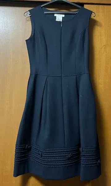 새상품급 르네 원피스 34 네이비 리본 울