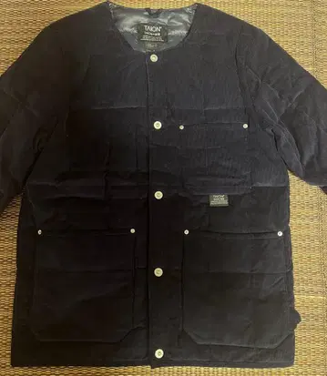 TAION 워크 크루넥 코듀로이 x 다운 자켓 M 사이즈