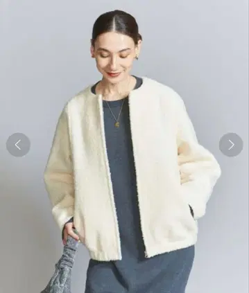 BEAUTY&YOUTH UNITED ARROWS 부클레 지퍼 블루종