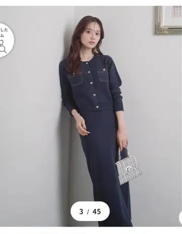 Proportion body dressing 스티치 니트 SETUP