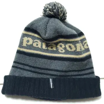patagonia 폼폼 포함 니트 모자 그레이/블랙