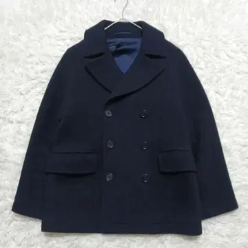MARGARET HOWELL 네이비 더블 피 코트 캐시미어 혼방 M