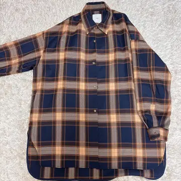 [새상품급] Lui's 체크 무늬 빅 긴팔 셔츠 사이즈 F