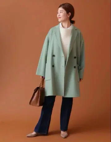 스픽 앤 스팬 WINy 스탠드 칼라 리버 코트