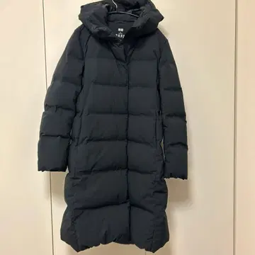 UNIQLO 심리스 다운 롱 네이비