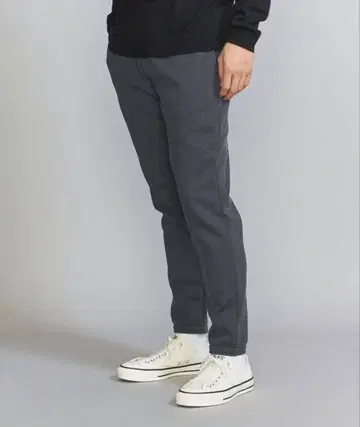 미사용 새상품 니트 플리스 멜란지 이지 팬츠 네이비 L