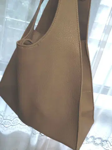이탈리아제 토트백 카멜 베이지 소가죽