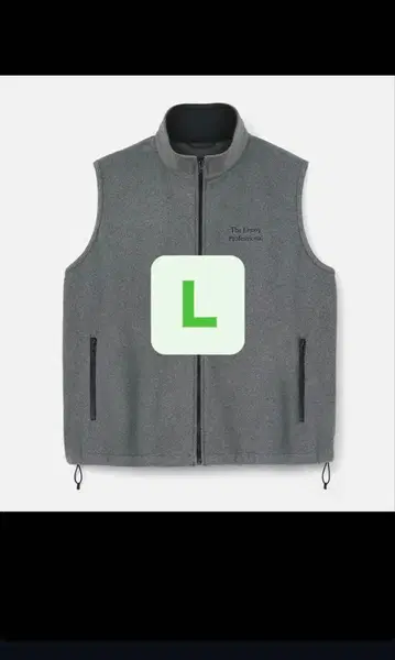 그레이 풀 집업 베스트 L 사이즈