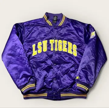 90s STARTER 나일론 바시티 자켓 루이지애나 주립대학 칼리지 로고