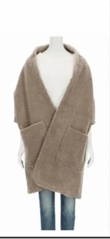 새상품급 HAUNT 보아 스톨 베이지