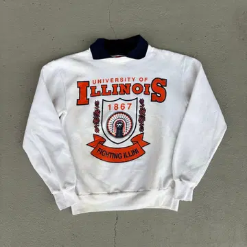 90s University of Illinois 러버 프린트 트레이닝복