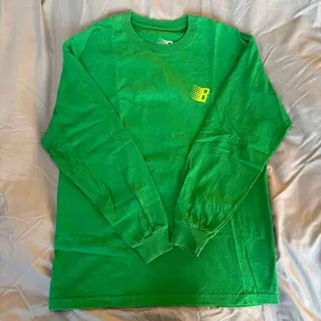 BRONZE 롱 T셔츠 L 그린 백 프린트 로고 새상품급