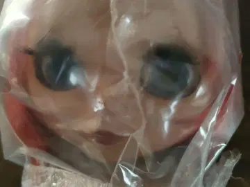 커스텀 인형 빨간색 바디 블랙 눈 핑크색 머리카락