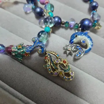 ANNA SUI 비즈 팔찌 돌고래 물고기