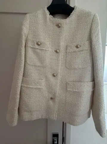 anySiS 트위드 자켓 아이보리