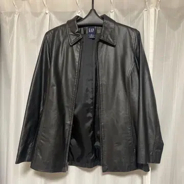 GAP 천연 가죽 가죽 자켓 S 블랙 심플 스테디셀러