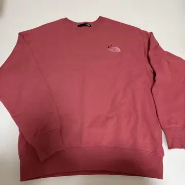 THE NORTH FACE 핑크 맨투맨 M 꽃자수