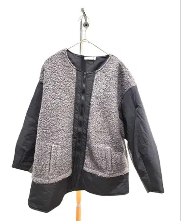 그레이 플리스 절개 자켓 미사용 새상품