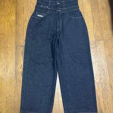 Student apathy Double Waist Baggy Denim