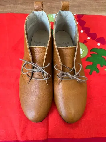 Recipe 브라운 레이스업 슈즈 숏부츠