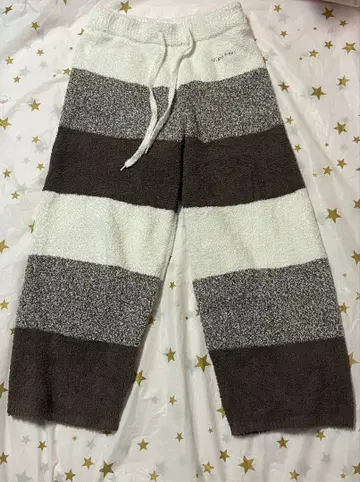 젤라또피케 보더 무늬 룸웨어 팬츠 브라운 계열 젤라피케